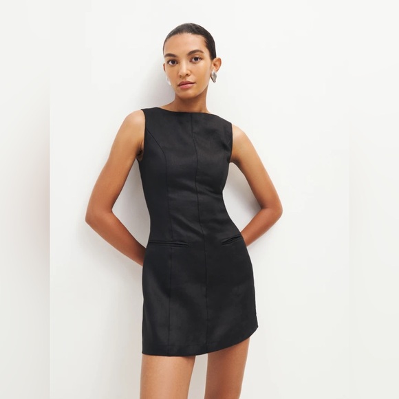 Reformation Dresses & Skirts - Reformation Citron Linen Dress Black Size 4